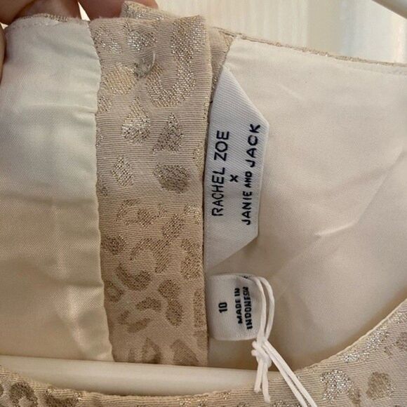 Janie and Jack x Rachel Zoe Cheetah Faux Fur Metallic Dress Girls Size 10 NWT - Picture 5 of 9